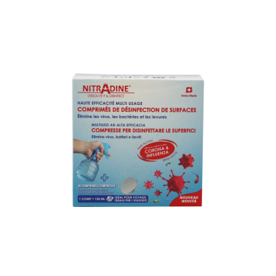 Nitradine Surface Disinfectant Tablets, 20 tablets